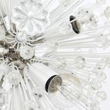 Blown glass lustre Dandelion Sputnik nickel-plated by Emil Stejnar, Rupert Nikoll