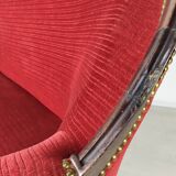 Red velvet bench