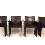 Set of 4 Matteo Grassi Korium dining/conference chairs by Tito Agnoli