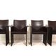 Set of 4 Matteo Grassi Korium dining/conference chairs by Tito Agnoli
