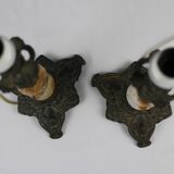 Old marble chandelier lamps
