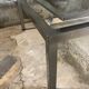 Vintage 1970 stainless steel coffee table and smoked glass