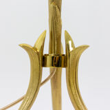 Tripod floor lamp in gilded bronze