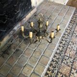 Lustre bronze massif 6 chandelles