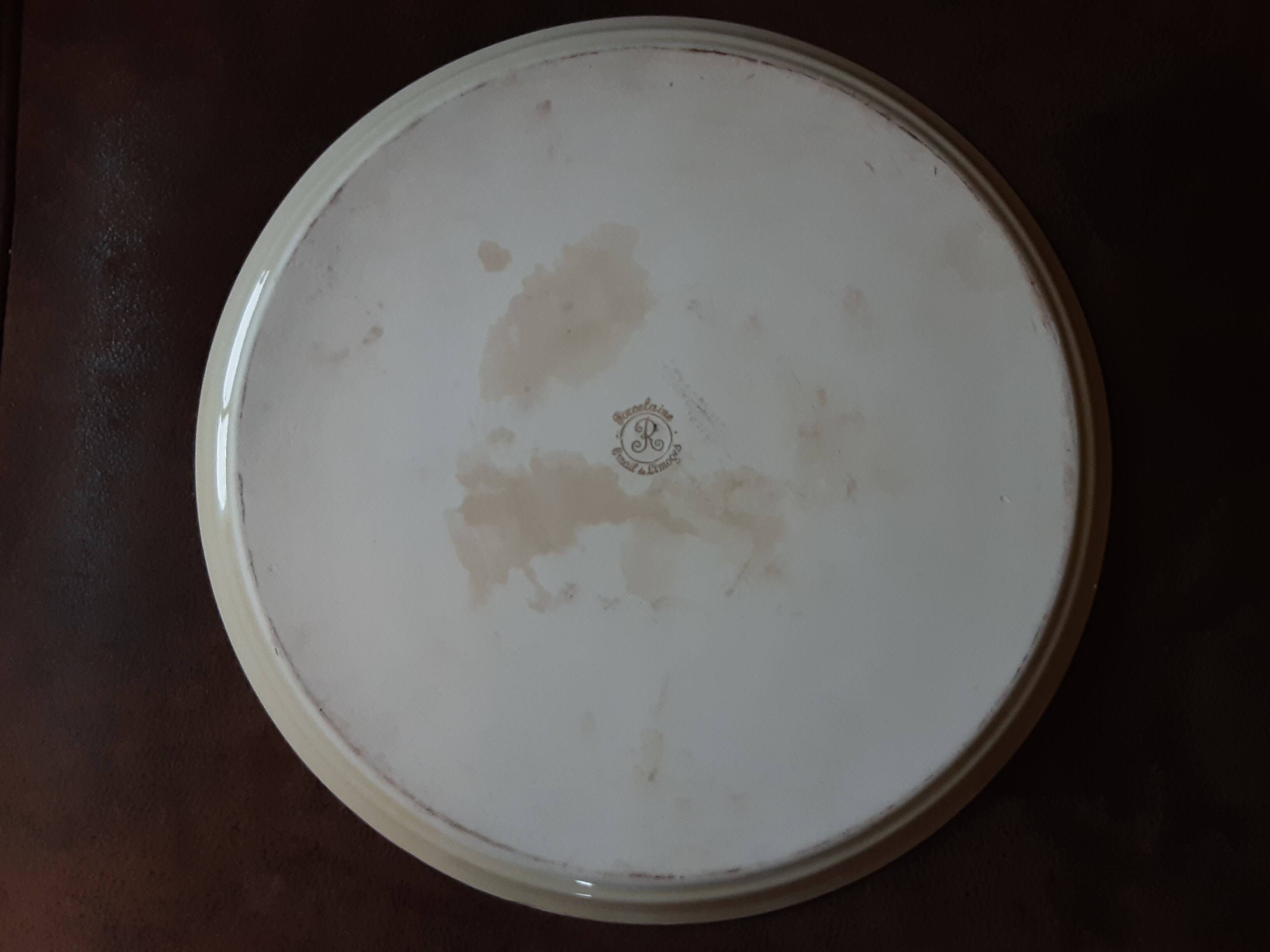 Large porcelain dish Limoges Email