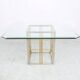 Vintage brass and glass dining table, 1970s