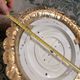 Vintage ceiling light Glashütte Limburg Bronze Hollywood Regency Mid Century