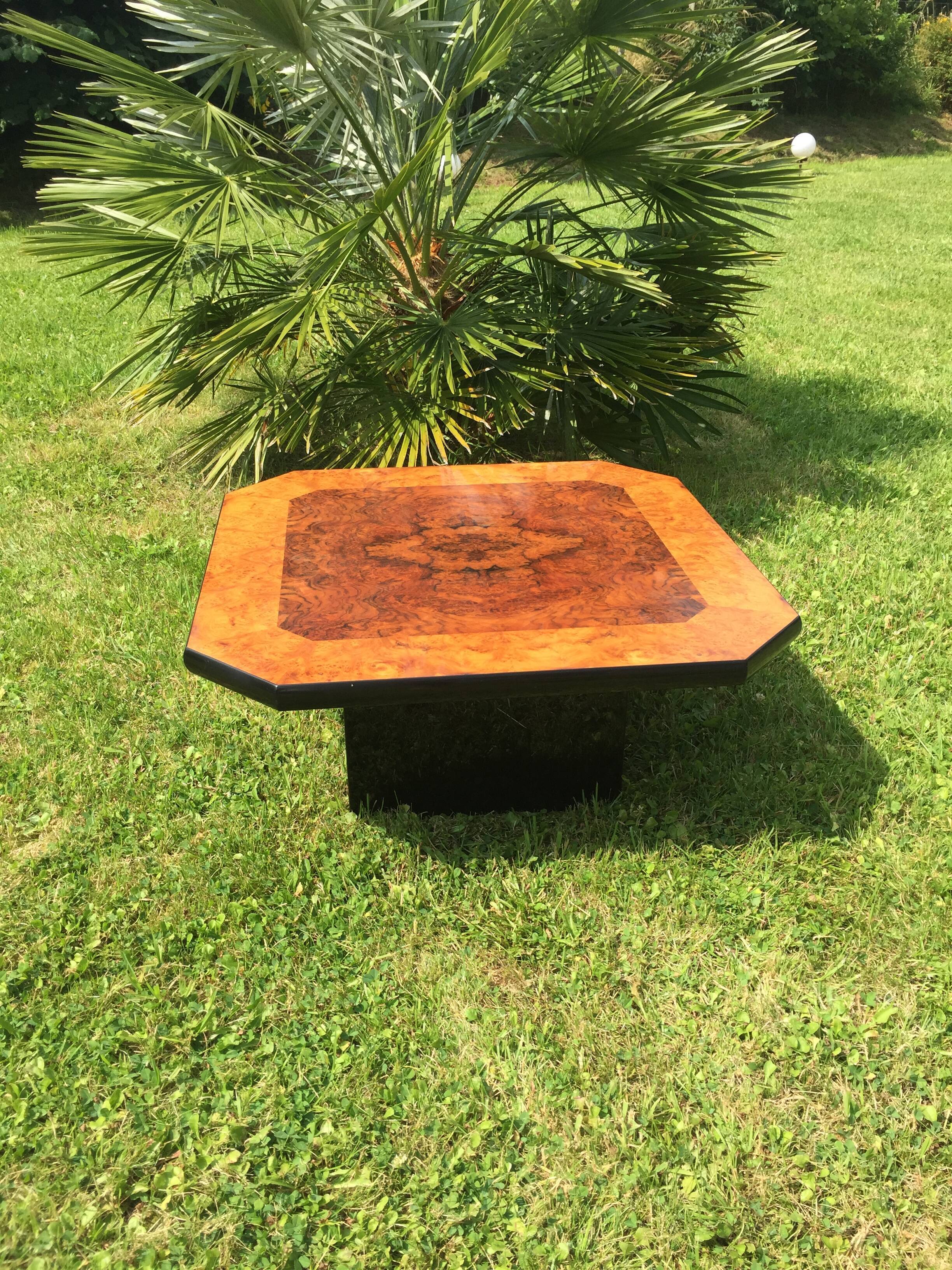 Vintage square coffee table Mario Sabot 1970
