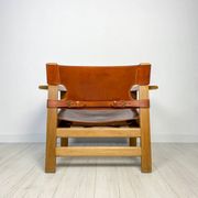 1950s Vintage Oak Spanish Chair by Børge Mogensen for Fredericia