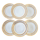 Ensemble de 6 assiettes à dessert ou à hors-d'œuvre en porcelaine fine de L