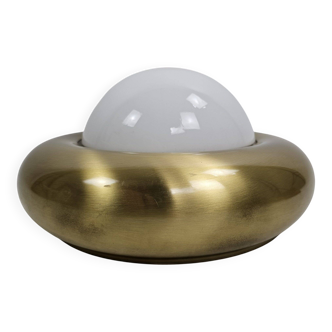 Wall lamp or ceiling lamp made of Valenti brass and frosted glass
