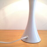 White steel and lime green shade table lamp
