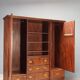 Antique mahogany and brass wardrobe, United Kingdom, 20th century