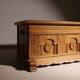 Carved Oak Chest with Decorative Front | Germany 1970s