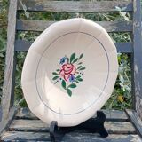 Serving plates X 2 old pink earthenware Digoin Sarreguemines