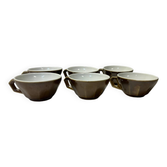 Set of 6 old espresso cups