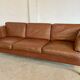 Vintage danish mid century mogens hansen 3 person cognac leather sofa 1960,s