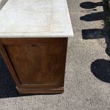 Commode Louis-Philippe  XIXᵉ, dessus marbre blanc