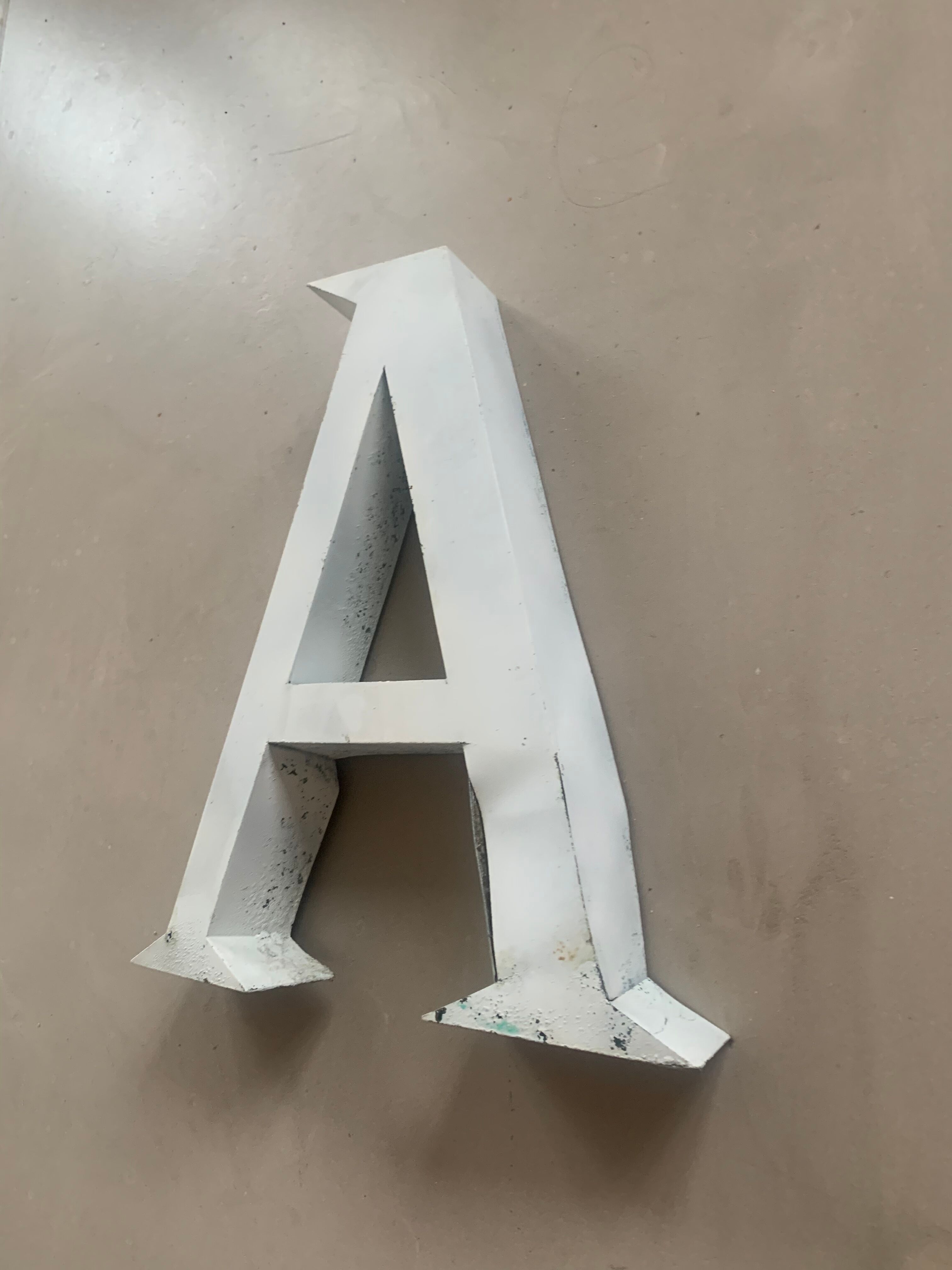 Old Sign Letter A