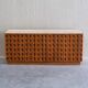Contemporary Brutalist Carved Wood Sideboard With Travertine Top In review