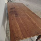 Table de Ferme rustique en merisier massif 19éme - 1m91.5