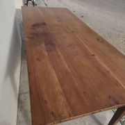 Table de Ferme rustique en merisier massif 19éme - 1m91.5