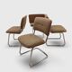 Série de 4 chaises cantilever – Années 80