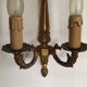 Large Vintage French Bronze Baroque Style Bronze Double Wall Light 5413