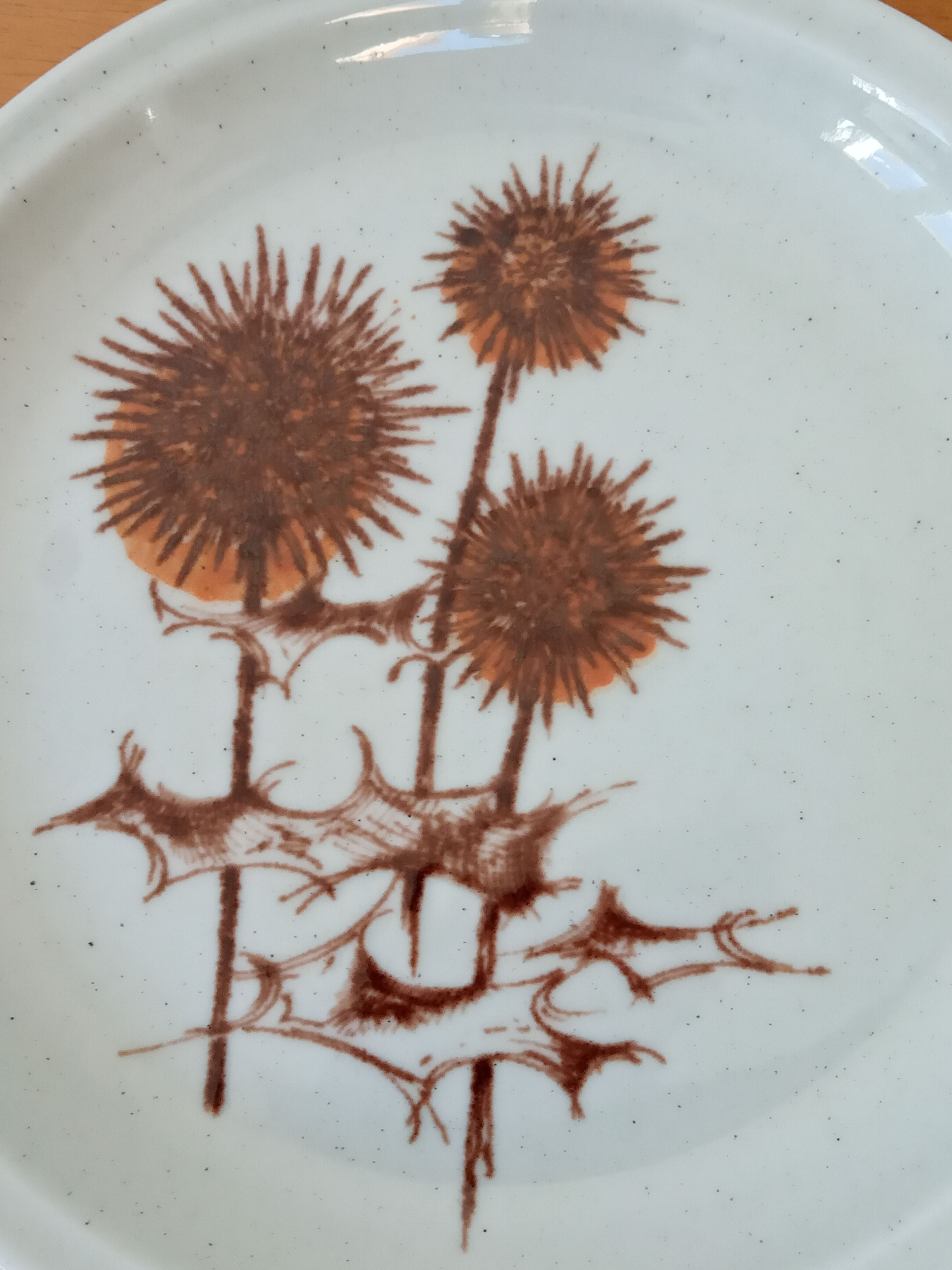 Six sandstone dessert plates