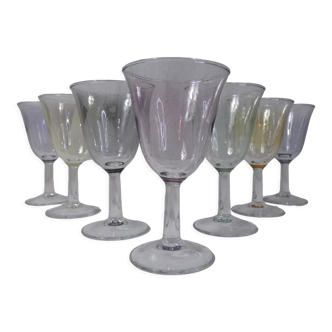 7 glasses aperitif vintage harlequin