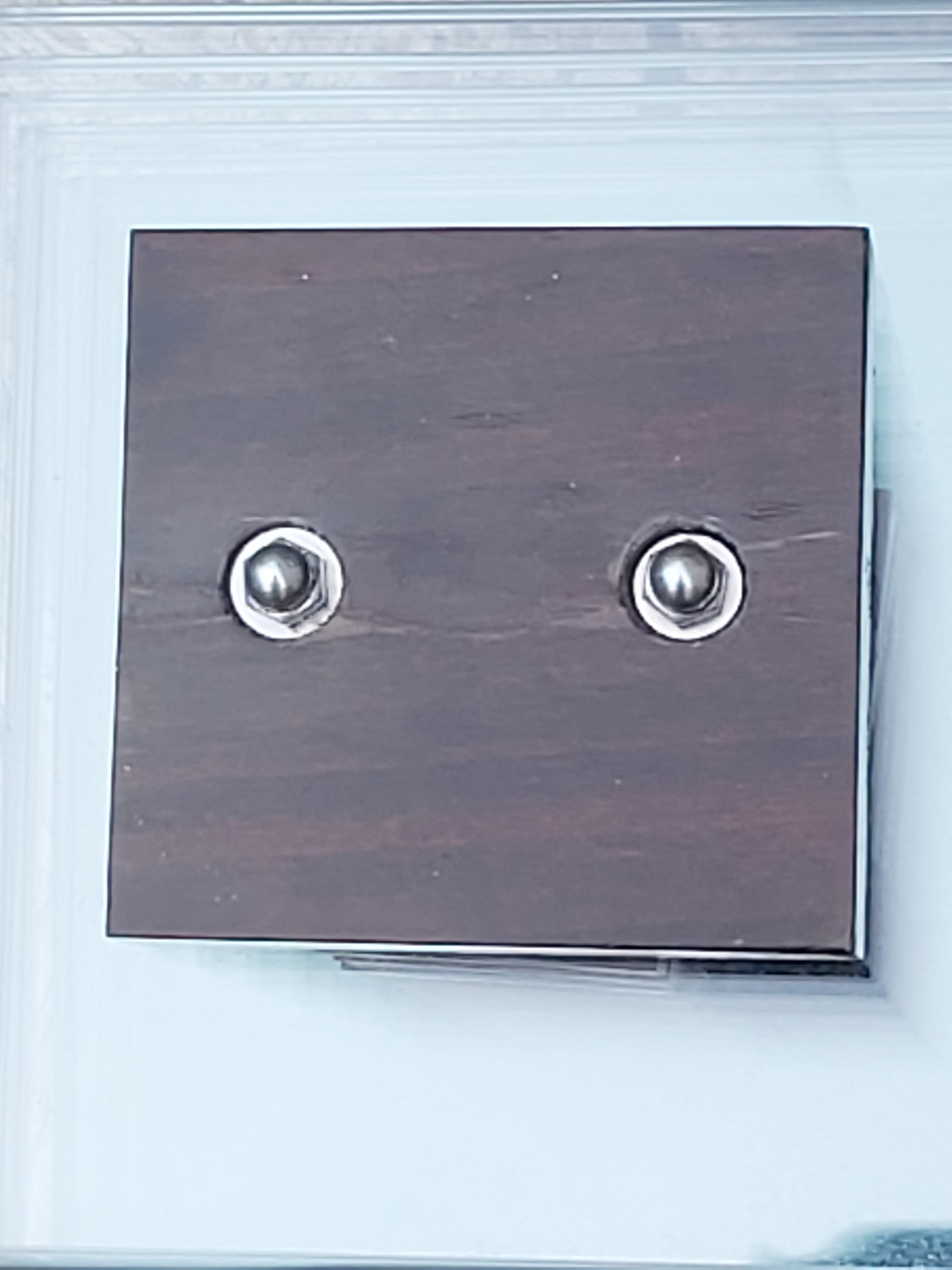 Demeter wood and glass lamp Maison Desny 1980