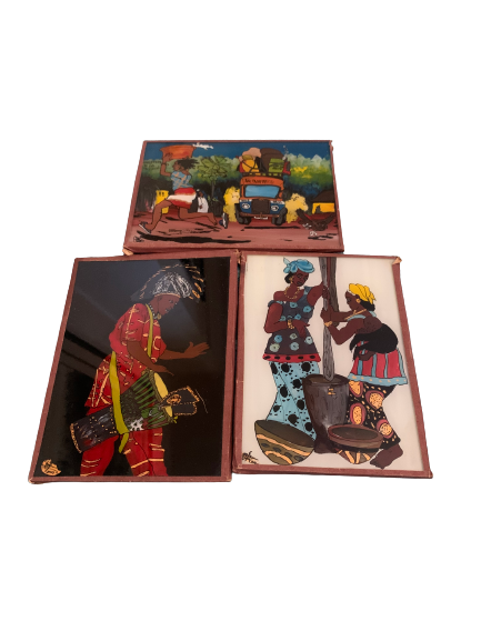 Six Suweer - painting fixed under glass