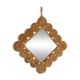 Vintage 1960s braided raffia mirror