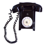 Vintage Bakelite Dial Wall Telephone