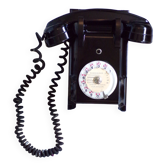 Téléphone mural à cadran vintage en bakélite