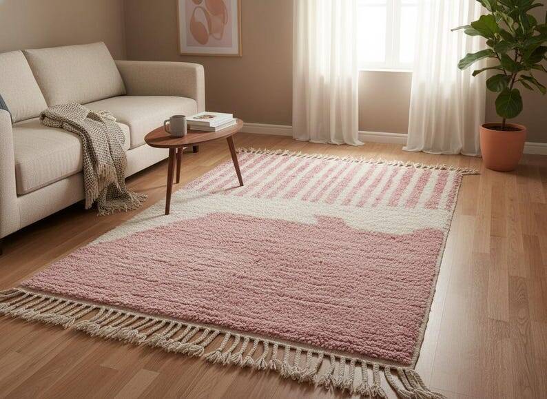 Pure wool handwoven traditional rug size 145/255 cm
