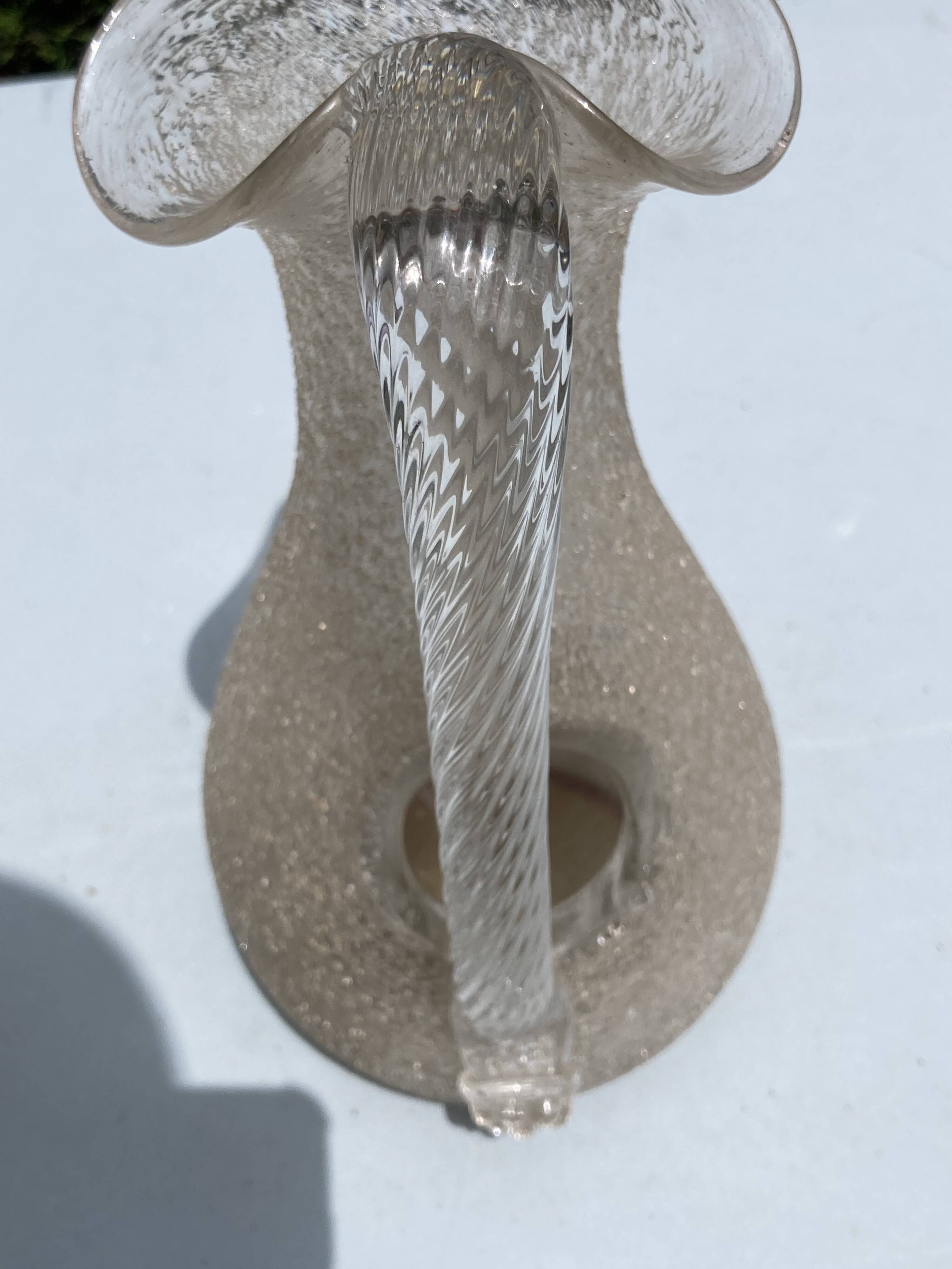 Carafe refresher pitcher baccarat or st louis frosted crystal twisted handle