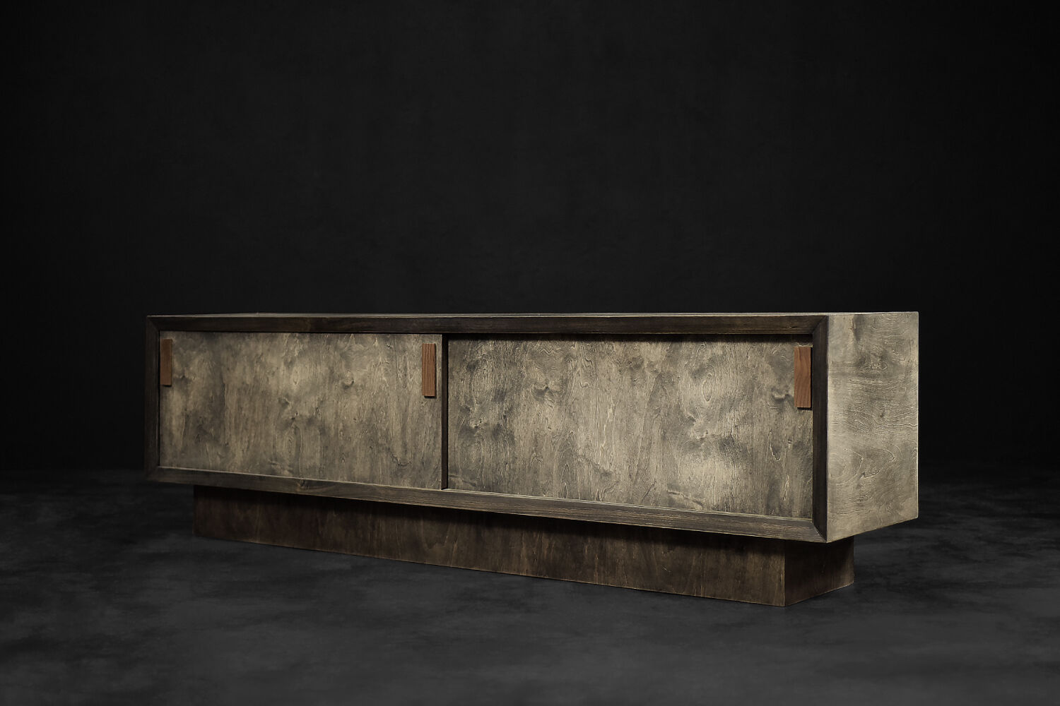 Industrial Vintage Mid-Century Scandinavian Brutalist Raw Poplar Sideboard, 1960s