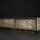 Industrial Vintage Mid-Century Scandinavian Brutalist Raw Poplar Sideboard, 1960s