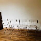 Set of 4 plexiglass folding chairs by Yonel Lebovici and Bernard Berthet 1970