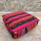 Vintage handmade Berber Kilim pouf, Moroccan floor cushion.