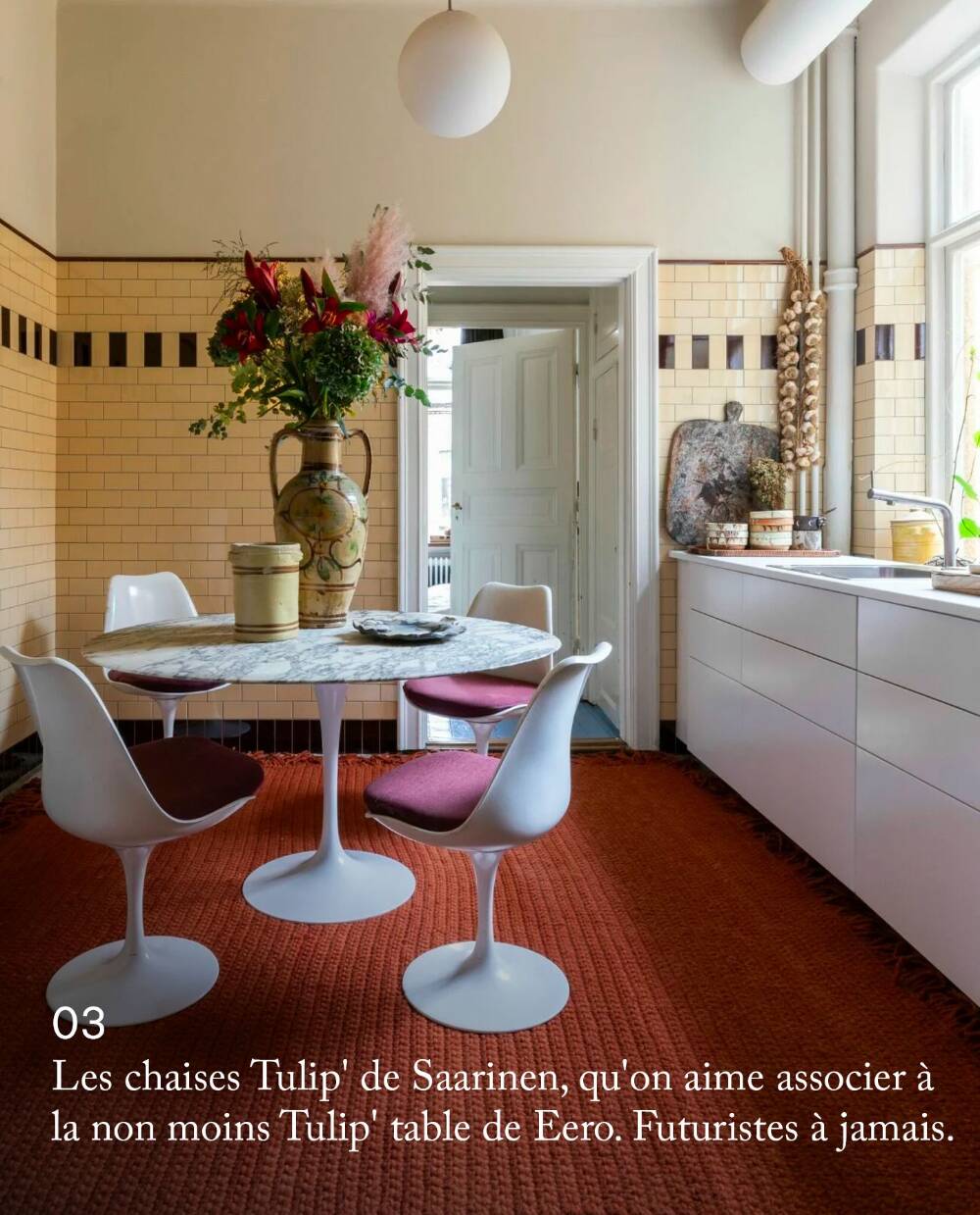 Chaises tulip Saarinen