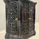 Insert décoratif de cheminée antique en fonte ornée noire style français 1900