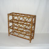 Bamboo rattan bottle holder