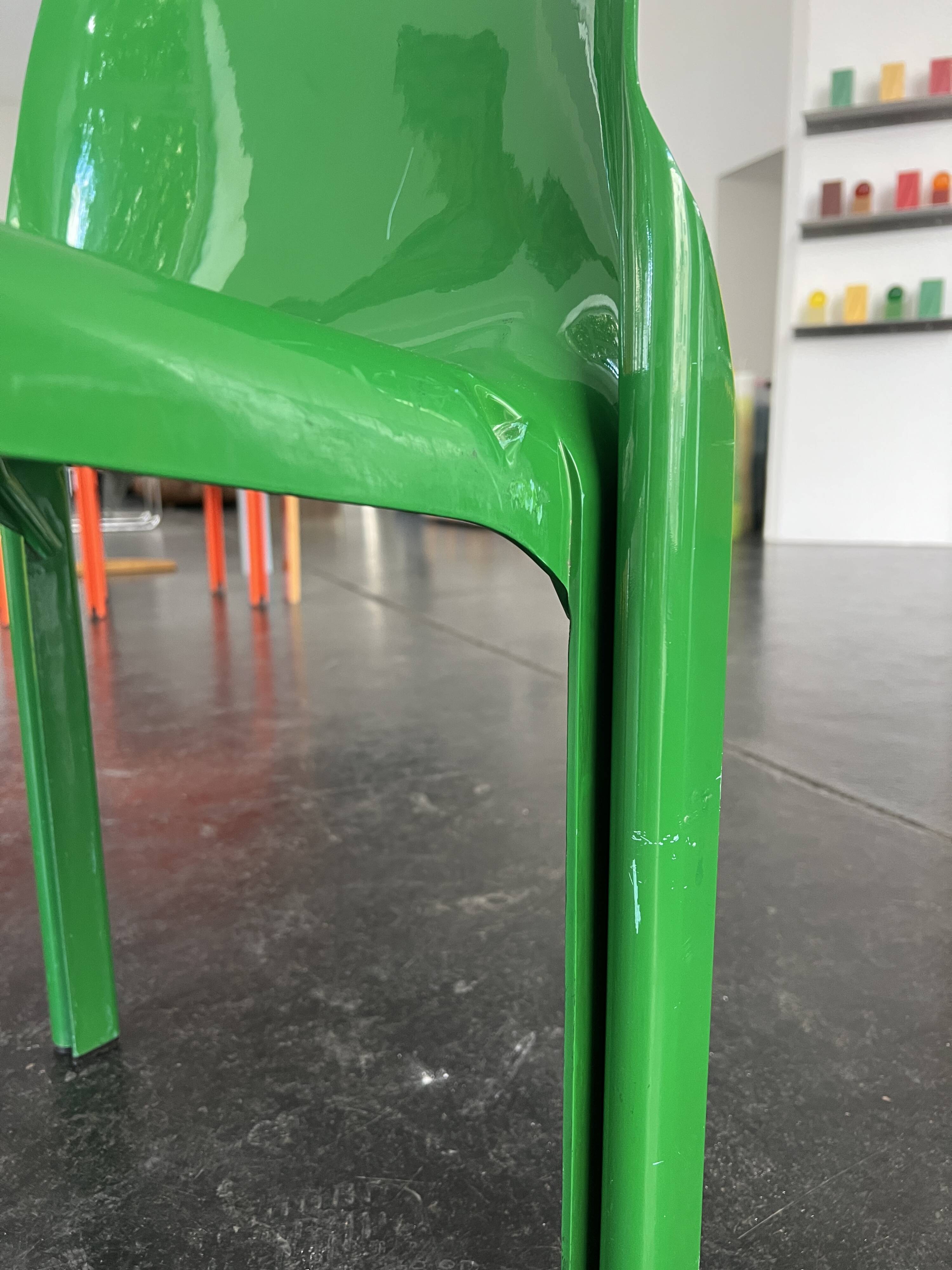 Green "Selene" chair by Vico Magistretti / Artemide