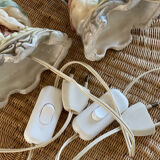 Duo of antique ceramic lamps.