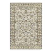 Beige floral home rug