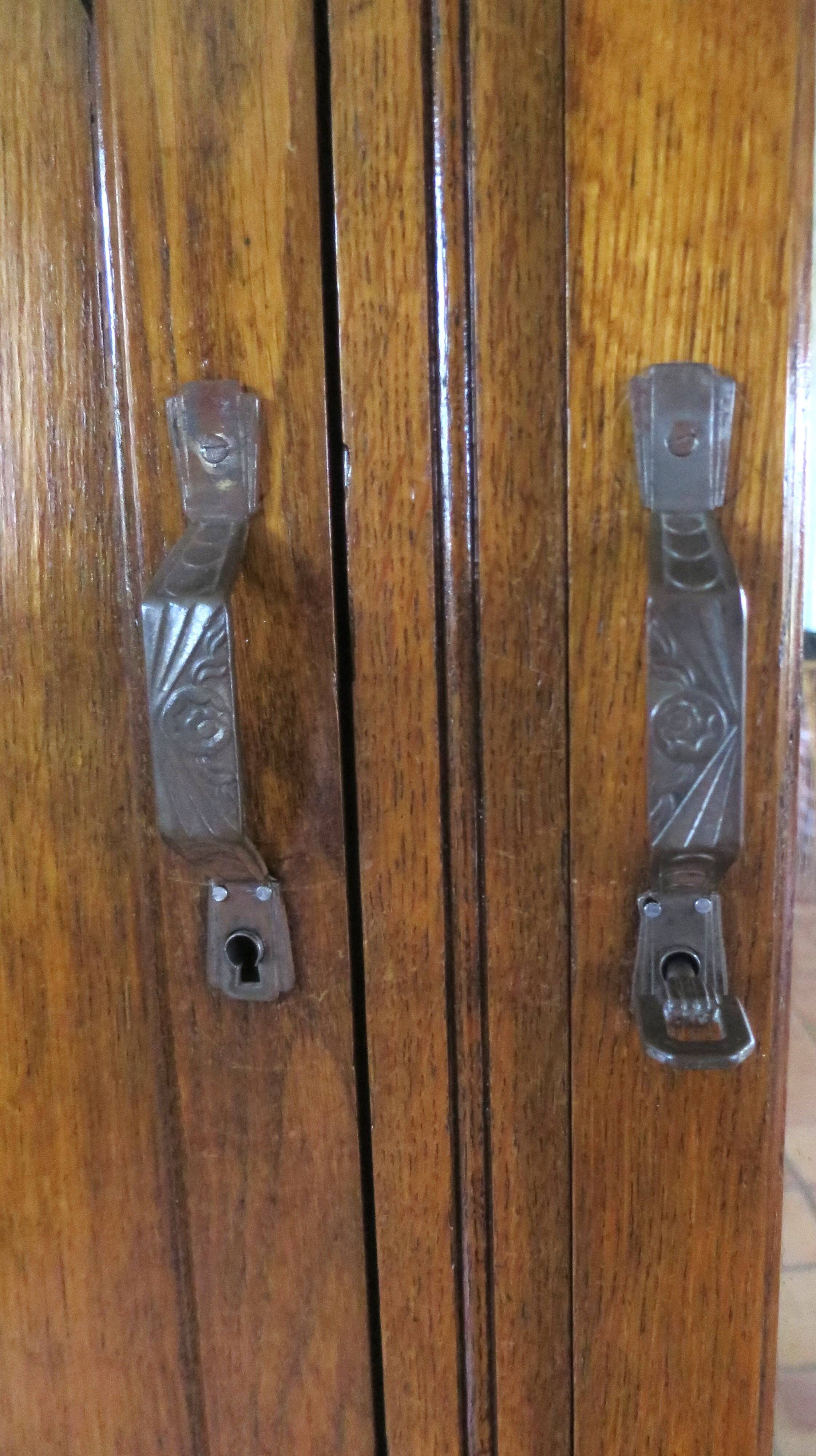 Parisian art deco carved wardrobe with mirror 130 x 200