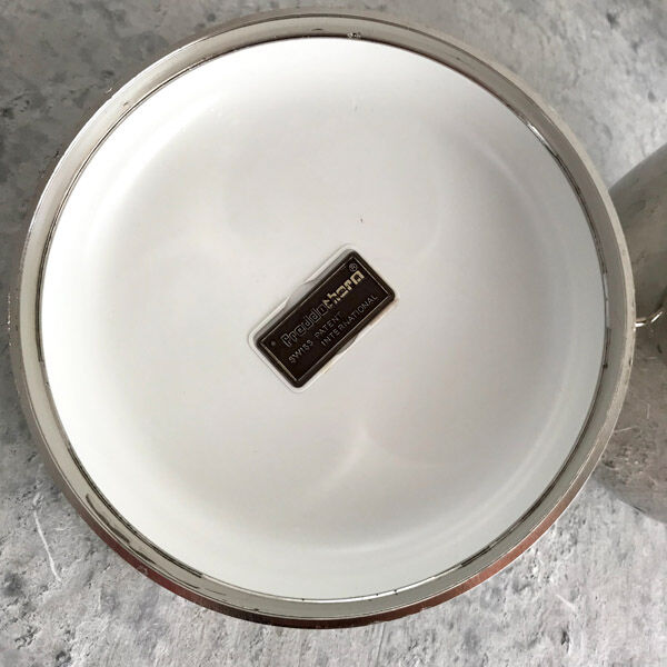 Vintage silver ice bucket apple