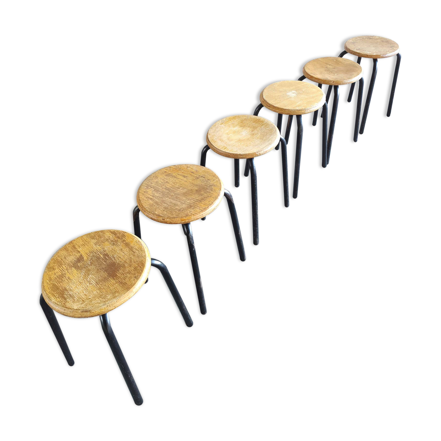 Set six vintage stools
